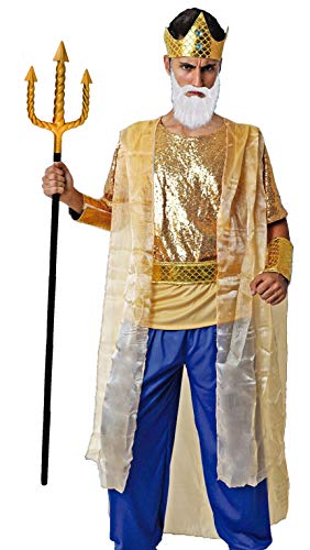Gojoy Shop-Disfraz Tridente de Poseidón Dios del mar Neptunia para Hombres Carnaval(Contiene...
