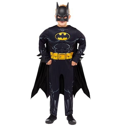 Amscan - Costume enfant Batman, Gotham City, DC Universe, Halloween, Noir