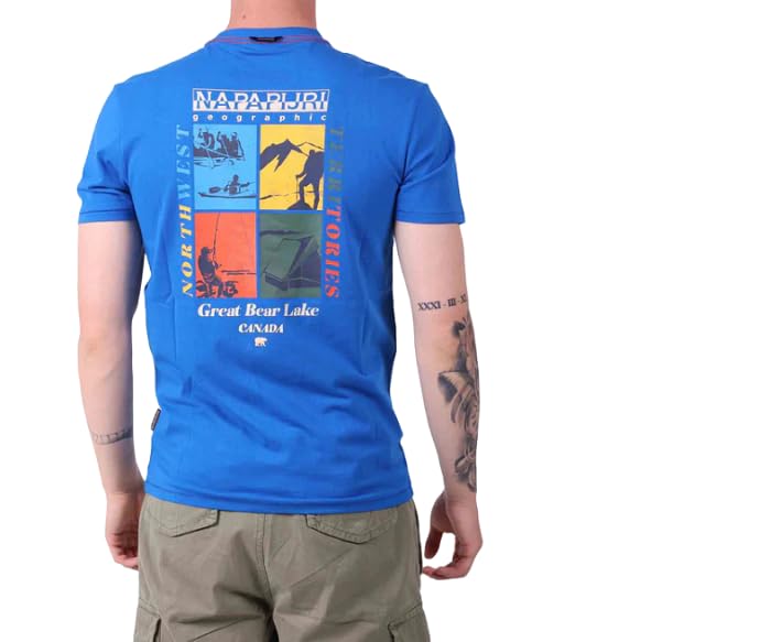NAPAPIJRI NP0A4HQN0021 S Gras męski t-shirt bawełniany biały