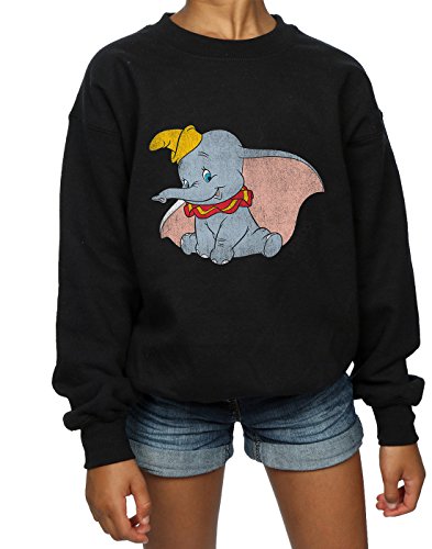 Sweat Dumbo Disney fille résistant au lavage vêtement noir pull - 4