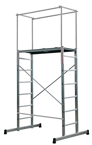 Escalux V18095 Echafaudage Aluminium 4.10m Hauteur de Travail, Gris Cover