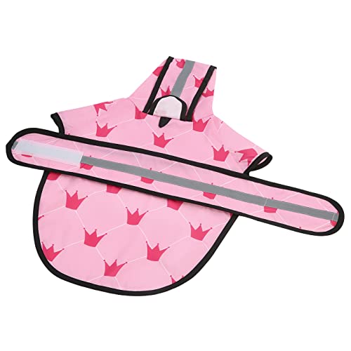 image for HDE Dog Raincoat Jacket Reflective Adjustable Hooded Pet Poncho Rain C