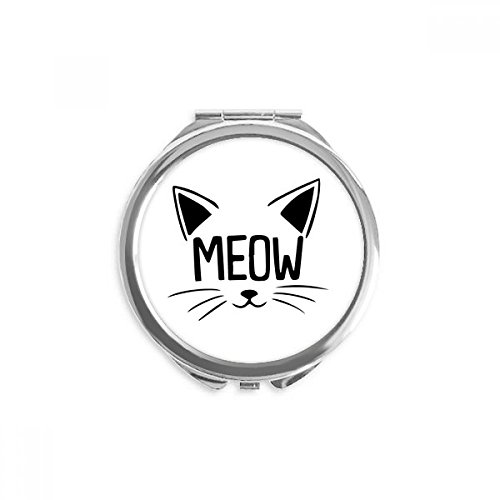 Espejo de bolsillo de gato para retoques de maquillaje rápidos en cualquier lugar