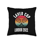 Retro Tennis Fans Laver Cup In London 2022 Tennis Lover Throw Pillow