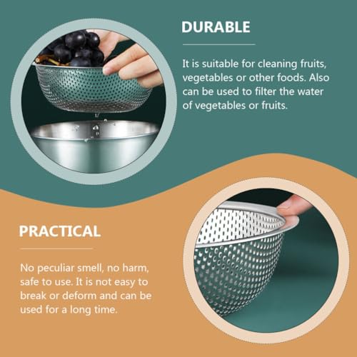 Colador cesta de acero inoxidable para cocina miniatura 6