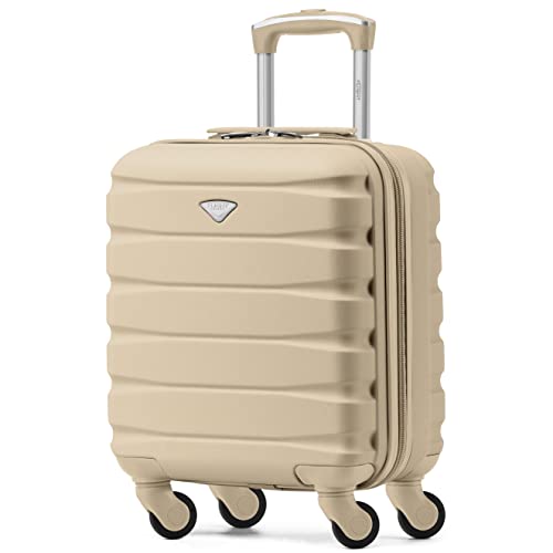 Flight Knight EasyJet Cabin Bag 45x36x20, Underseat, Lightweight Small Durable 4 Wheel Cabin Suitcase, Maximum Carry-On Size, ABS Hard Shell, 10kg Hand Luggage Bag- 45 x 36 x 20 cm Travel Bag