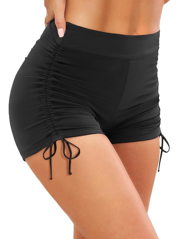Women Swim Shorts High Waisted Swimsuit Shorts Tummy Control Bathing Suit Bottom Plus Size Boyshorts