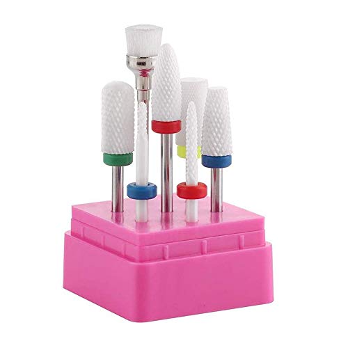 AORAEM Tungsten Carbide Nail Drill Bits Set 7Pcs Acrylic Nail File Drill Bit For Nail Electric Drilling Machine Accessory Manicure Pedicure 3/32" (#2)