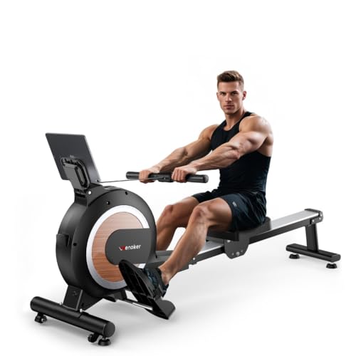 [2026 New] Rowing Machines for Home Gym with 32 Resistance Levels 160 KG/350 LBS Weight Capacity LCD monitor with smart rotary knob App Connectable indoor cardio training for home gym