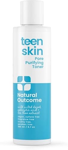 natural outcome Skin Care - Tónico facial aclarante para el acné para adolescentes, ácido salicílico, astringente facial para eliminar el acné y