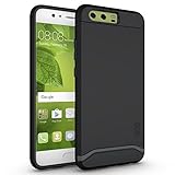 TUDIA Huawei P10 Case, Slim-Fit Heavy Duty [Merge] Extreme Protection/Rugged but Slim Dual Layer Case for Huawei P10 (Matte Black)