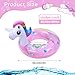 Oukitoymer Inflatable Swim Ring, Cute Mermaid Dinosaur Unicorn Mouse Swimming Pool Floats Tube Raft, Water Bathtub Beach Party Toys Swimming Trainer Floaties for Toddlers Kids Aged 4-10