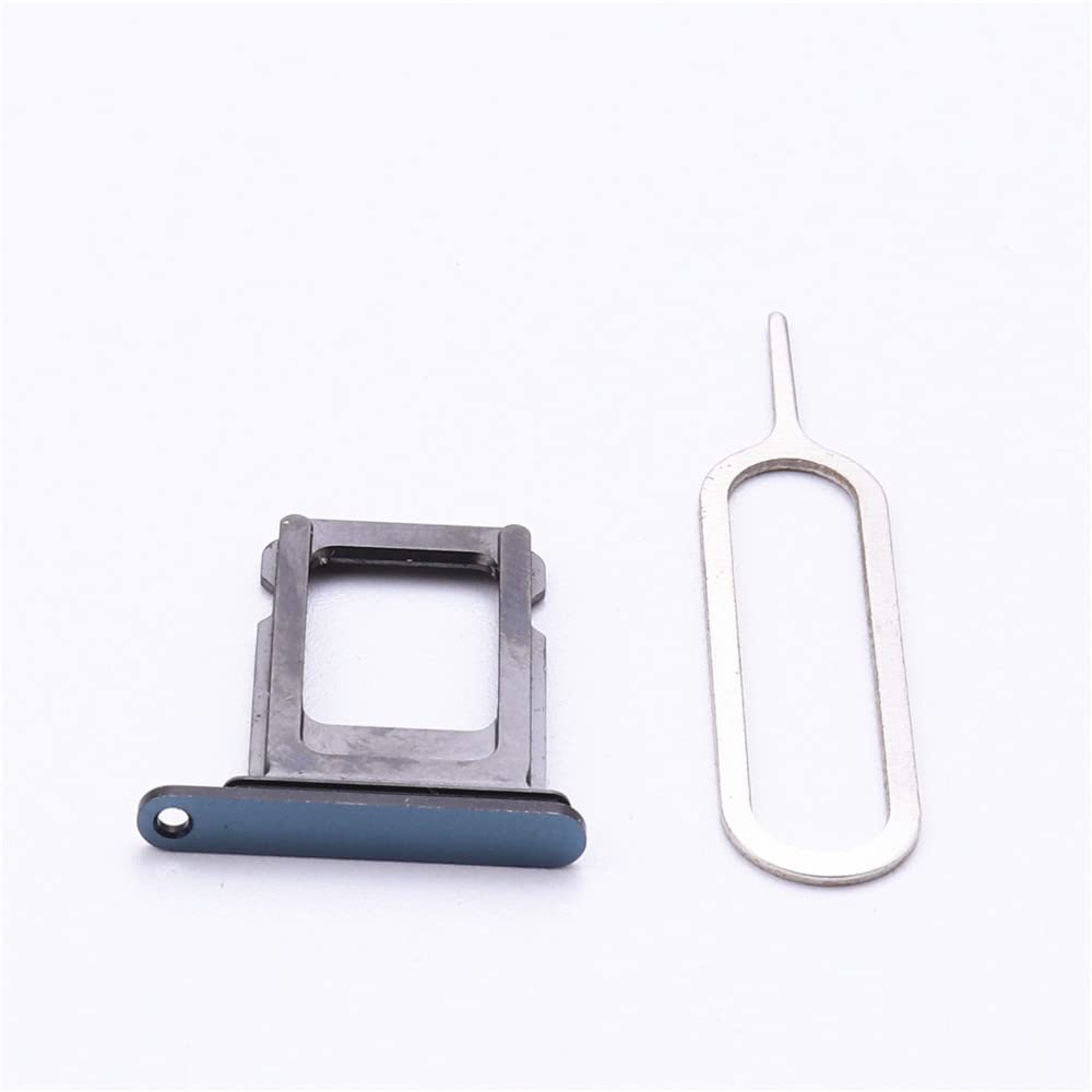 EXIANG Single SIM Card Tray Compatible with iPhone 12 Pro 6.1 inch / 12 Pro Max 6.7 inch Blue with 2 Removal Eject Tools (Single Version, Blue)