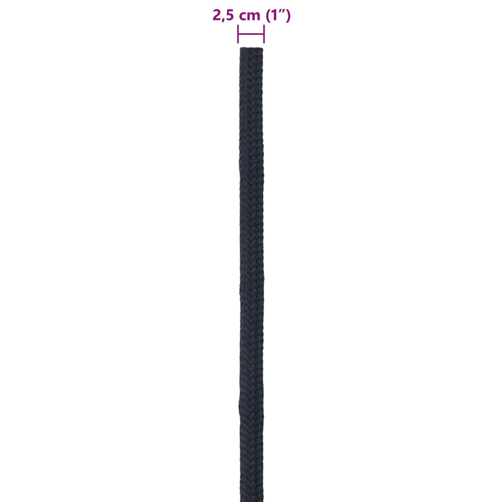 Cuerda para barco azul real, 25 m, poliéster, resistente a los rayos UV, resistente a la intemperie, para puerto, mar y exterior, para tensar y asegurar