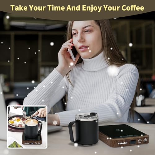 Taza de café inteligente con tres ajustes de temperatura y base 7
