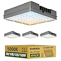 150W LED Canopy Light 4Pack, 80/100/120/150W Selectable, 5000K 22500LM Commercial LED Canopy Lights Outdoor IP65 Waterproof for Garage Shop Gas Station Carport Warehouse, DIM, 100-277VAC, ETL Listed