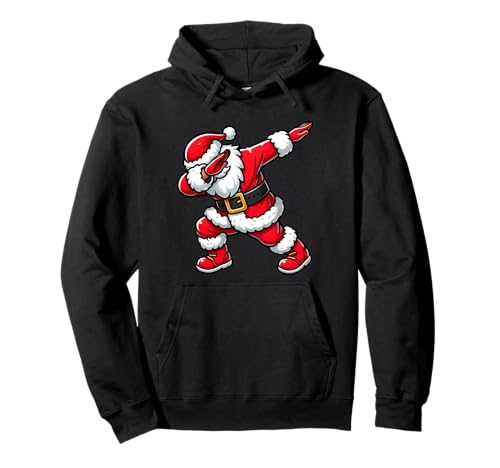 Dabbing Babbo Natale Dab Pose Divertente Natale Felpa con Cappuccio