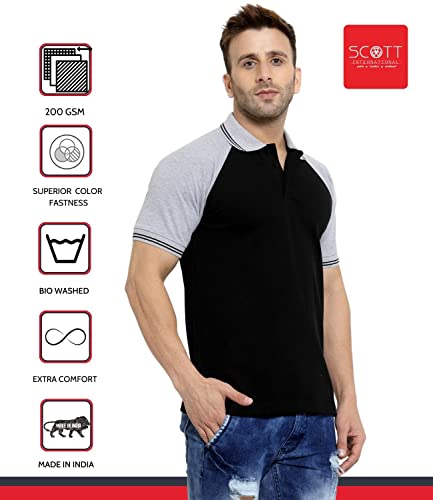Image of Scott International Men's Cotton Regular Fit Polos
