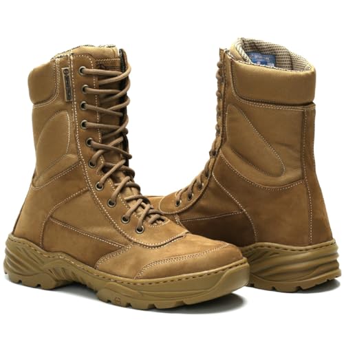 Bota de Selva Militar Exército 2024 em Couro Nubuck