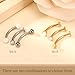 AROWRO Eyebrow Piercing Jewelry G23 Titanium Rook Piercing Jewelry Gold Vertical Labret Lip Jewelry Curved Barbell 16G Opal Eyebrow Rings 8mm