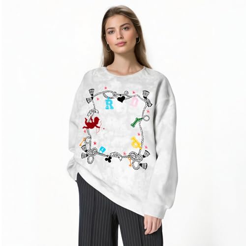 Mens Color Blast Graphic Sweatshirt Cute Print Unisex Oversized Graffiti Letter Pullover4