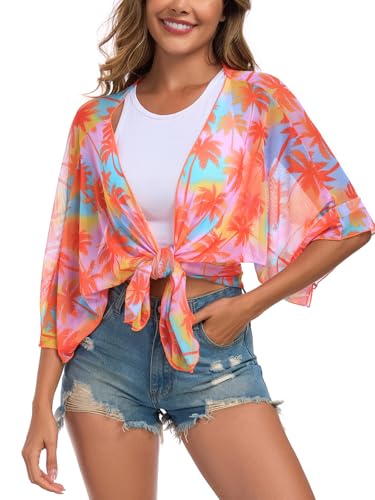 RELLECIGA Beach Cover Up for Women Swimsuit Kimono Cardigans Loose Casual Bathing Suit Coverups4