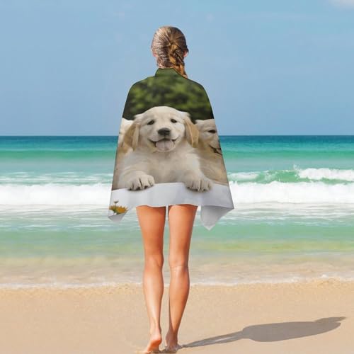 Toalla de Playa Golden Retriever Puppies - Absorbente y de Secado Rápido, Toalla de Gimnasio Ultra Portátil, Resistente, para Viaje, Ducha, Playa, Gimnasio, Spa, Natación y Aventuras al Aire Libre miniatura 5