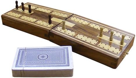 County Engraving Personalised Handmade Folding Wooden Cribbage Board 2 Tracks, Pegs and Cards, Engraved - Enter Your Own Custom Text