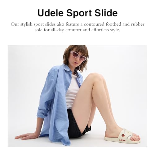 Coach Women's Udele Sport Slide with Sketch Print Platform, Charcoal/Black, 72