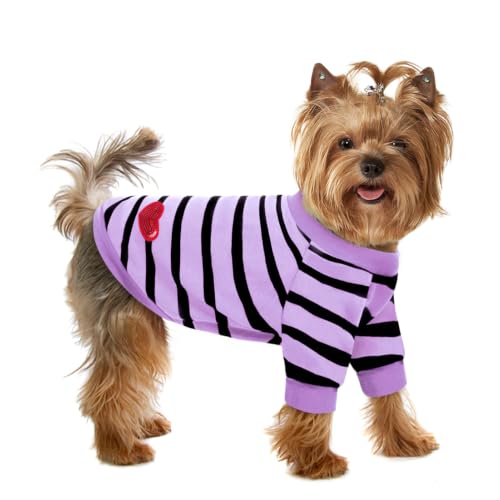 Dog Shirts for Medium Dogs, Striped T-Shirt Dog Tank Top, Bichon Tee Shirts