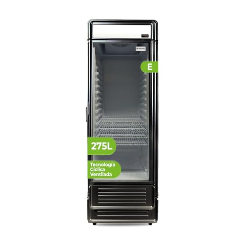 Aspes Frigorífico Horeca Negro, 1 Puerta ARH1755500ENF, Capacidad 275 Litros, Cíclica ventilada, Bajo Nivel Sonoro, Clasificación Energética E