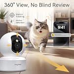 BoyKeep 2K Caméra de sécurité intérieure pour animaux de compagnie 5G/2.4GHz WiFi Caméras pour Baby Dog Caméra avec App Téléphone, 360° Pan & Tilt, 2-Way Audio, vision nocturne, SD Carte & Stockage en nuage