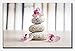 Produktbild wandmotiv24 Leinwandbild Orchideen und weiße Steine - SPA 80x50cm (BxH) Panoramabild Foto-Leinwand Wandbild Foto-Geschenke M0959