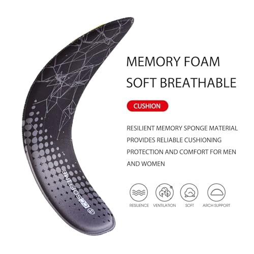 Plantillas de espuma viscoelástica para hombre tamaño M10 Negro miniatura 2