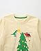 Toddler Boy Girl Shirt Ugly Christmas Tree Digger Dinosaur Sweater Beige Santa Claus Top Long Sleeve Kids Xmas Tee 4t