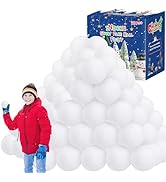 Homiar 72 PCS Fake Snow Balls, Plush Snow Balls for Kids Indoor, Soft Snow Ball Fight Set, White ...