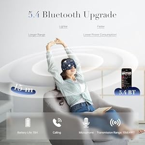 LC-dolida Sleep Mask with Bluetooth Headphones, Silk Eye Mask for Sleeping Side Day Sleepers, 5.4 Bluetooth Silk Sleep Mask Headphones for Women Men with Thin Speaker, Blackout, Comfort LC dolida Sleep Mask with Bluetooth Headphones Silk Eye Mask for Sleeping Side Day Sleepers 54 Bluetooth Silk Sleep Mask Headphones for Women Men with Thin Speaker Blackout Comfort