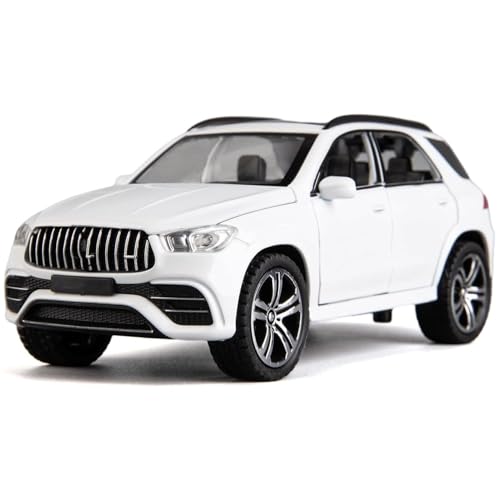 Image of 1 /32 Mercdz AMG GLE63 Model Luxury Car Toy Metal Pull Back Diecast Car with Openable Door and Sound Light, Gifts Toys for Kids【 White 】