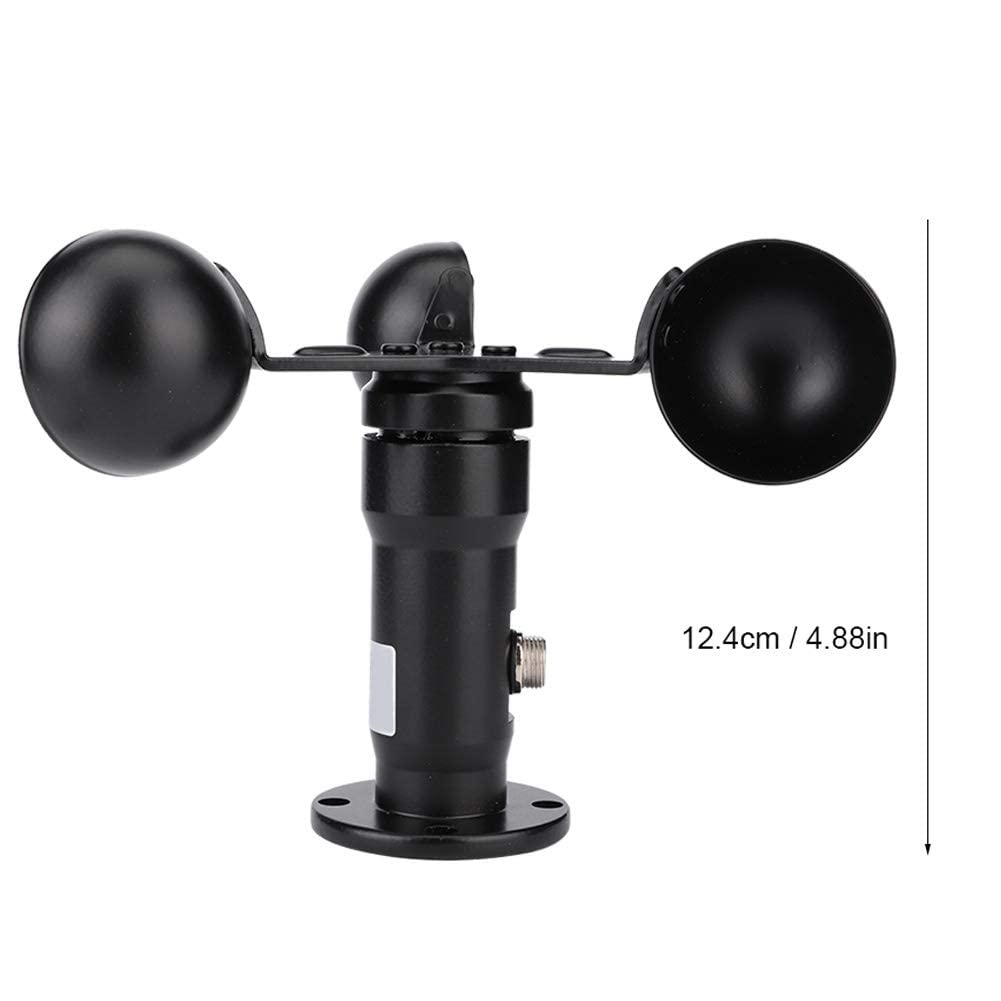 Windgeschwindigkeitsmesser, 3-Tassen-Anemometer aus Aluminiumlegierung mit 0-10V Signalausgang, präzises Windmessgerät für Gewächshäuser, Wetterstationen, Docks und Umweltüberwachung