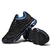 Socviis Mens Air Running Shoes Non Slip Workout Casual Sport Walking Shoes Basketball Sneakers Fashion Tennis Fitness Trainers Black Blue