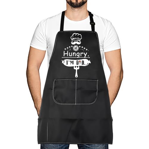 Tablier de barbecue avec poche centrale et sangle réglable taille unique