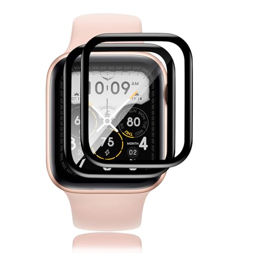 VideoSecu 2 Pièces Verre Trempé pour Apple Watch 7/8/9 41mm, 0,33mm Couverture 3D 9H Dureté Anti-rayures protection écran, Toucher Sensible et Pose sans...