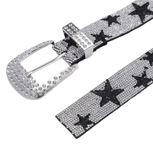 Glittered Belt Jeans Waistband Punk Studded Belt Modern Waistband For Street Player Club Party Wear4