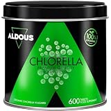 600 Comprimidos de Pura Chlorella Ecologica - 3000 mg por dosis diaria - Pared Celular Rota - Saciante 100% Natural, DETOX - Proteina Vegana Ecológica - Clorofila - Aumenta Energía – ALDOUS