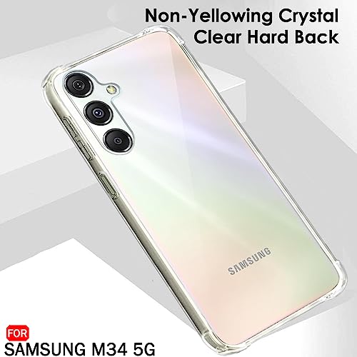 Image of TheGiftKart Crystal Clear Back Cover Case for Samsung Galaxy M34 5G / F34 5G | 360 Degree Protection | Shock Proof Design | Transparent Back Cover for Samsung M34 / F34 (PC & TPU, Transparent Bumper)
