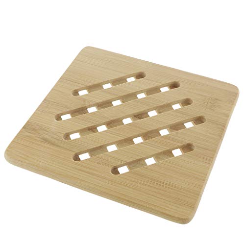 Generic Tapete de de Bambu, Suporte para Panelas Resistentes - Square-18x18x1 cm