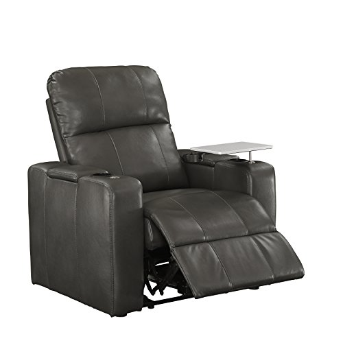 Pulaski Power Home Theatre Recliner 38.0" L X 39.5" W X 43.0" H Charcoal Grey #TOP28