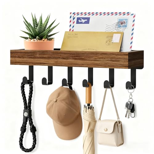 Tablero para llaves con estante perchero