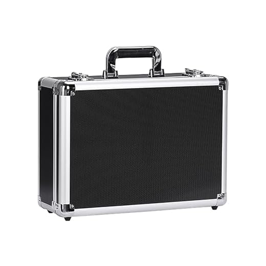 Genérico Caja De Herramientas De Aluminio, Caja De Almacenamiento De Caja De Herramientas Portátil De Aleación De Aluminio, Flight Case Con Espuma Protectora, 255x165x95mm