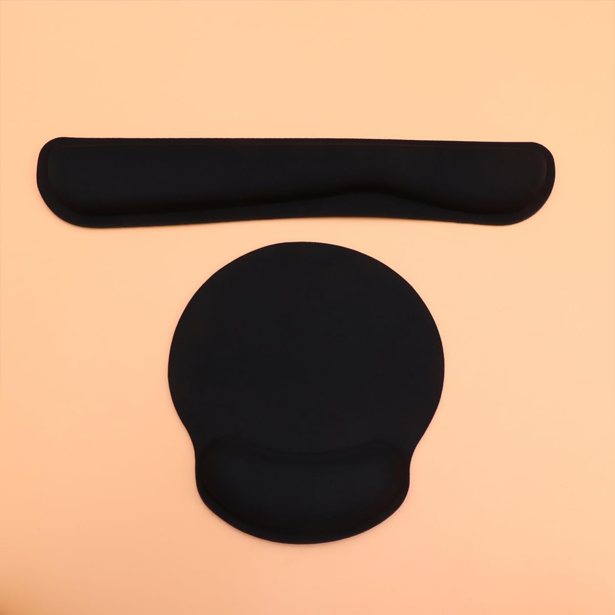 LALAFINA 2sätze Ergonomisches Teiliges Set Aus Memory Handgelenkauflage Und Mauspad Komfortable Unterstützung Für Tastatur Und Für Büro Und Gaming Schwarz